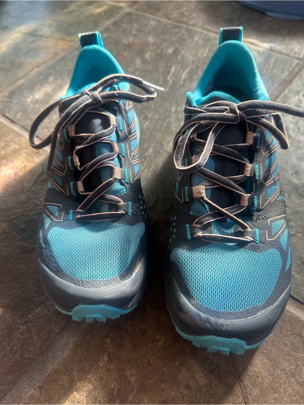 La Sportiva Teal and Black Women's Trail Sneakers